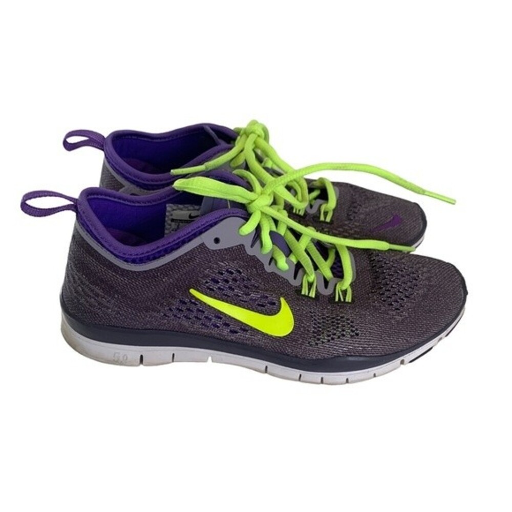 Nike Free 5.0 TR FIT 4 Running Sneaker Shoes Lace Up Gray Yellow Women’s Size 5